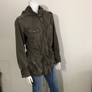 Buffalo army green military style anorak jacket